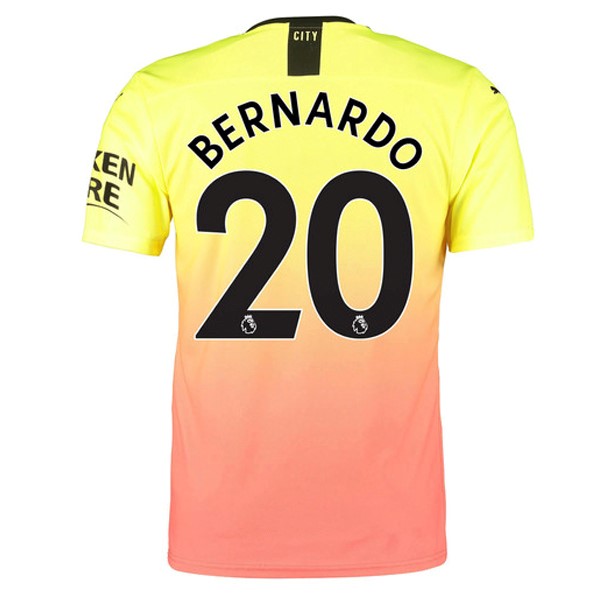 Camiseta Manchester City NO.20 Bernardo Tercera equipo 2019-20 Naranja